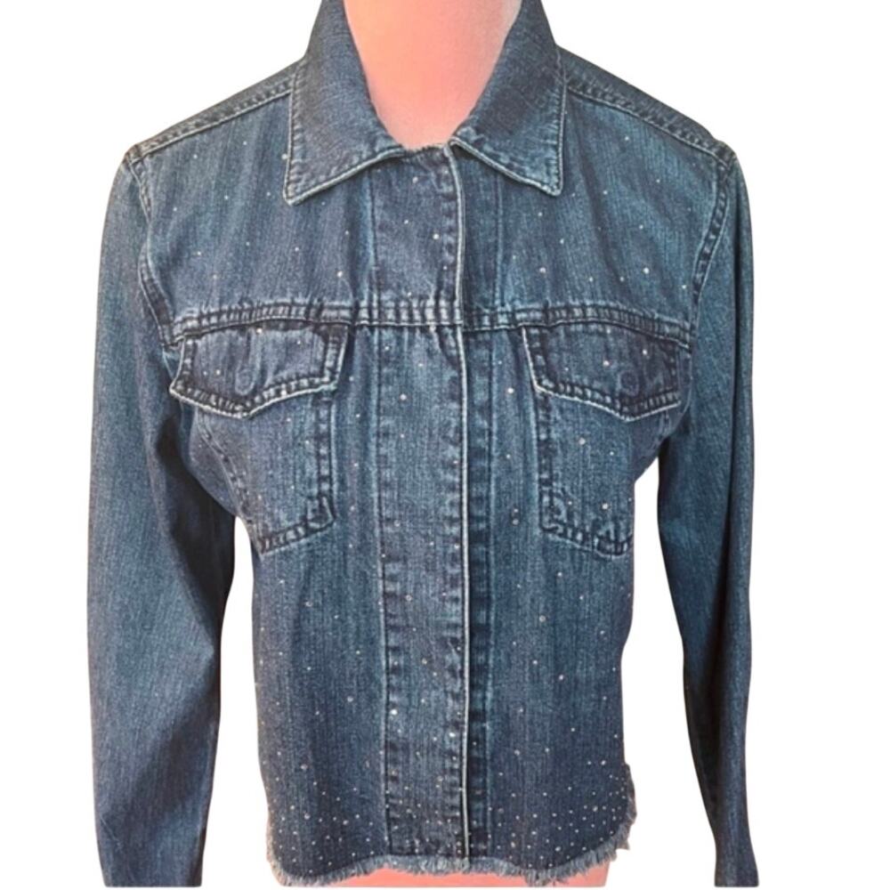 Vintage Fendi Jeans Roma Amor 100% cotton Italian Made SZ 6 Crystal Celeb Style - Picture 2 of 12